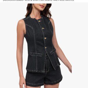 NEW acelyn Women's Casual Outfit 2 Piece Denim Set, Size Small